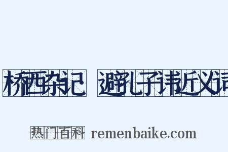 桥西杂记·避孔子讳近义词是什么意思的图片